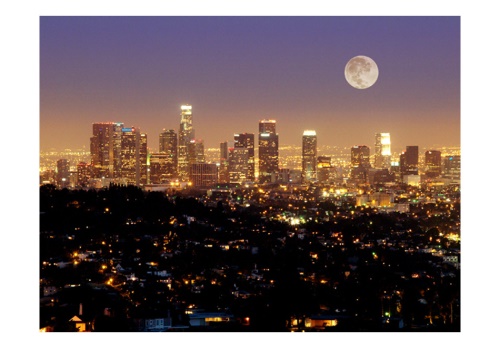 Fototapeta - The moon over the City of Angels