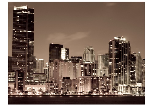 Fototapeta - Night life in Miami