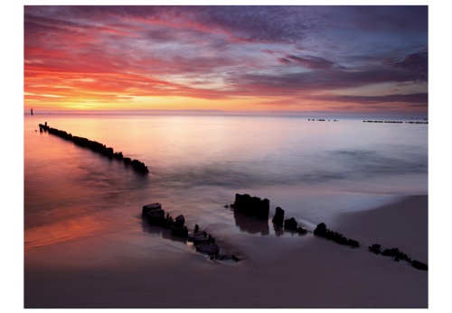 Fototapeta - Sunrise over the Baltic Sea