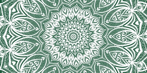 Obraz Mandala harmonie na zeleném pozadí