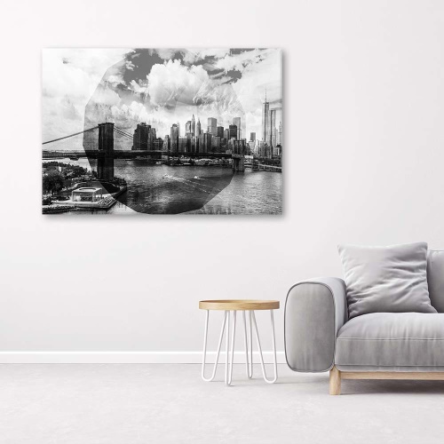 Obraz na plátně New York City černá a bílá