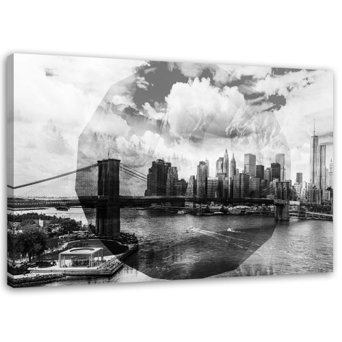Obraz na plátně New York City černá a bílá