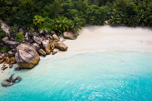 Samolepící fototapeta pobřeží Seychely