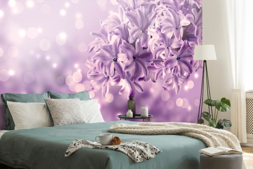 Samolepící tapeta fialový květ šeříku