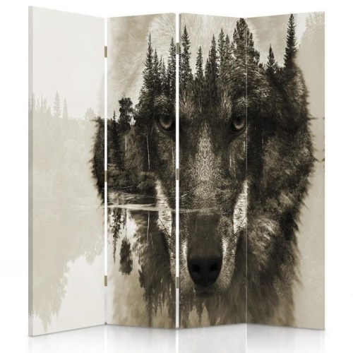 Ozdobný paraván Vlk Lesní zvířata Příroda
