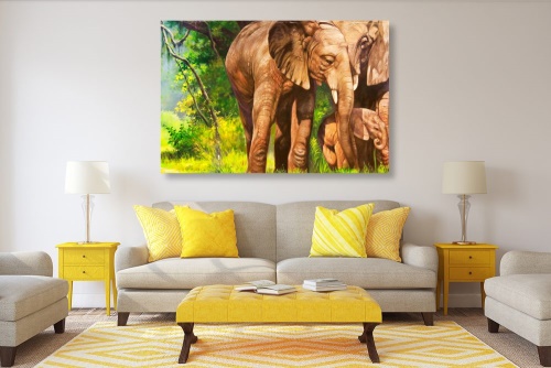 Obraz sloní rodinka