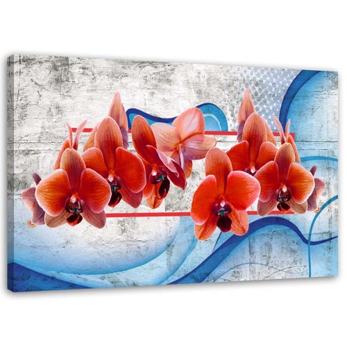 Obraz na plátně Červená orchidej Květina