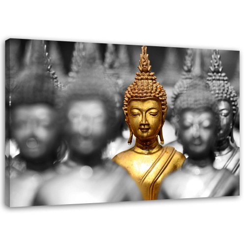 Obraz na plátně Gold Buddha Zen Spa