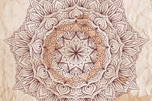 Samolepiaca tapeta abstraktná etnická Mandala