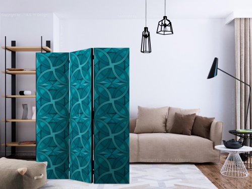 Paraván - Geometric Turquoise [Room Dividers]