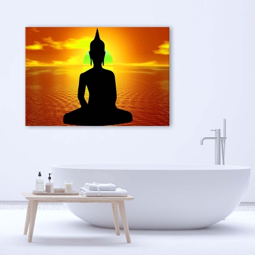 Obraz na plátně Východ slunce Buddhy