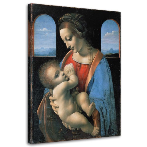 Obraz na plátně, REPRODUKCE Madonna Litta - Da Vinci