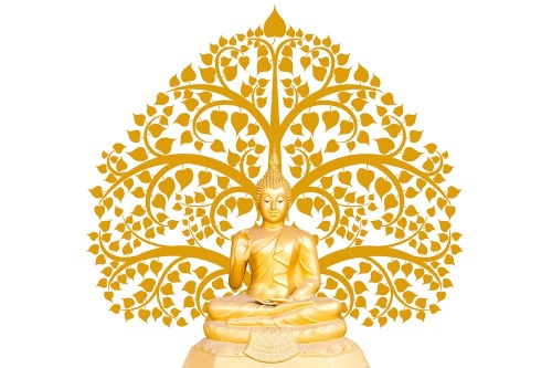 Samolepící tapeta Buddha se stromem života