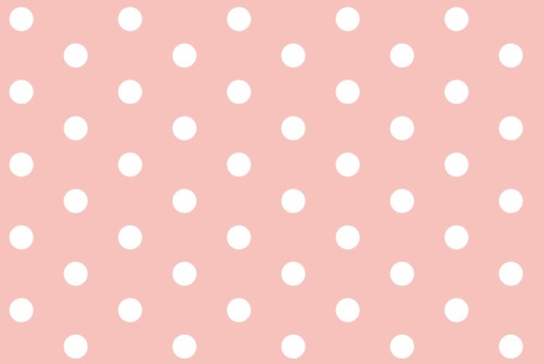 Tapeta růžové pozadí poseté bílými tečkami - 75x1000 cm