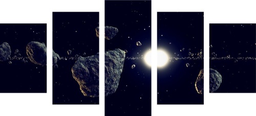 5-dílný obraz meteority