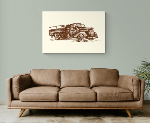 Obraz retro nákladní auto