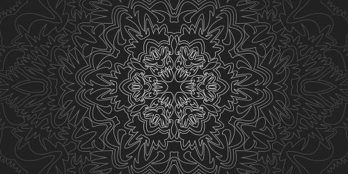 Obraz ornamentální Mandala v černobílém provedení