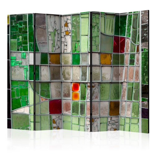 Paraván - Emerald Stained Glass II [Room Dividers]