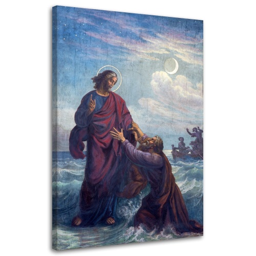 Obraz na plátně REPRODUKCE Topící se Petr a Ježíš