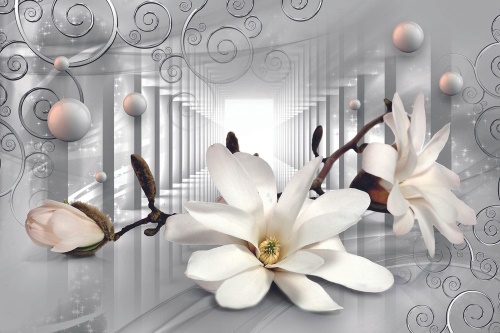 Tapeta abstraktní 3D magnolie 