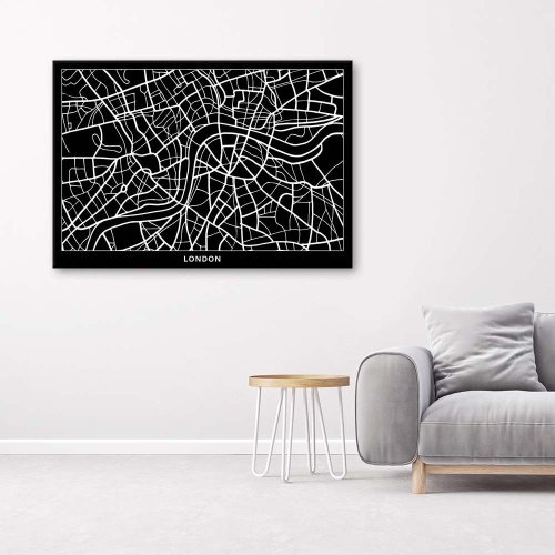 Obraz na plátně Mapa města Londýn City