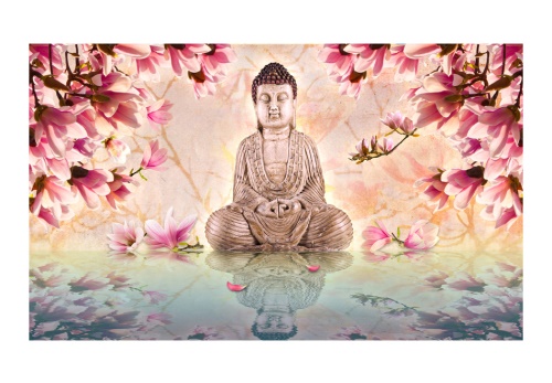 Fototapeta - Buddha a magnólie