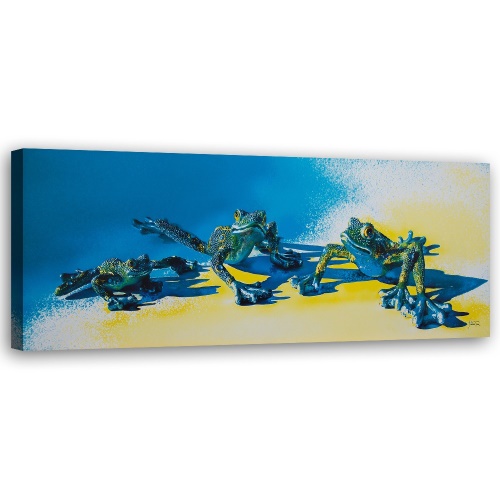 Obraz na plátně Modré žáby