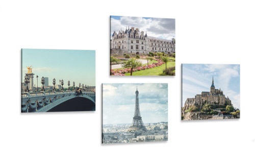 Set obrazů okouzlující Francie