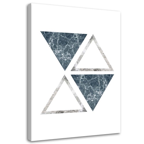 Obraz na plátně Abstraktní mramorové trojúhelníky
