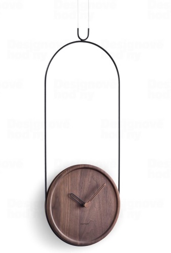 Designové nástěnné hodiny Nomon Colgante Walnut Black 90cm