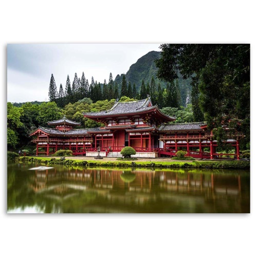 Obraz na plátně Japonská chrámová zahrada