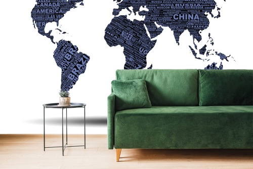 Samolepící tapeta mapa světa