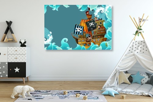 Obraz pirátská loď na moři