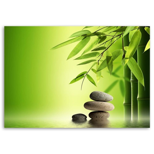 Obraz na plátně, Bambusové zenové kameny