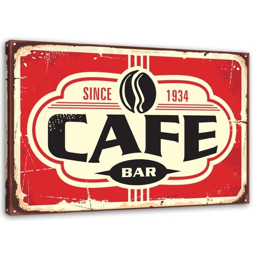 Obraz na plátně Retro plakát Sign Cafe