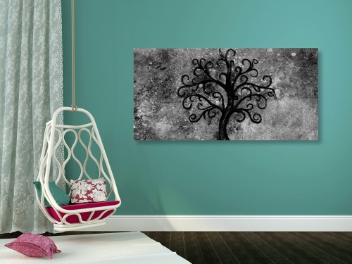 Obraz černobílý strom života