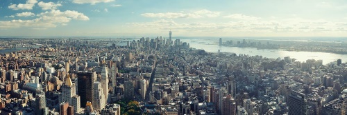 Obraz pohled na očarující centrum New Yorku