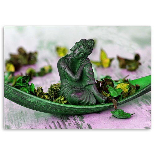 Obraz na plátně Buddha Indie Náboženství Zelená