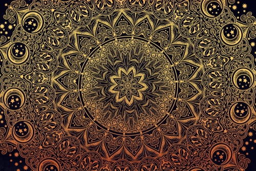 Obraz zlatá orientální Mandala
