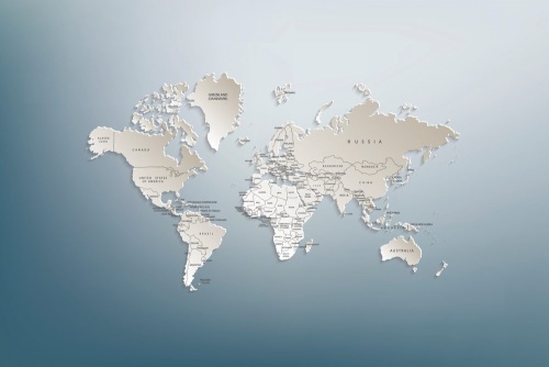 Samolepící tapeta mapa světa v originálním provedení
