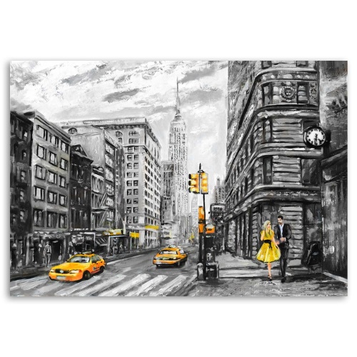 Obraz na plátně Newyorské taxi jako malované