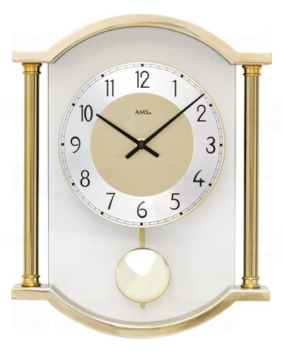 Designové nástěnné kyvadlové hodiny 7449 AMS 33cm