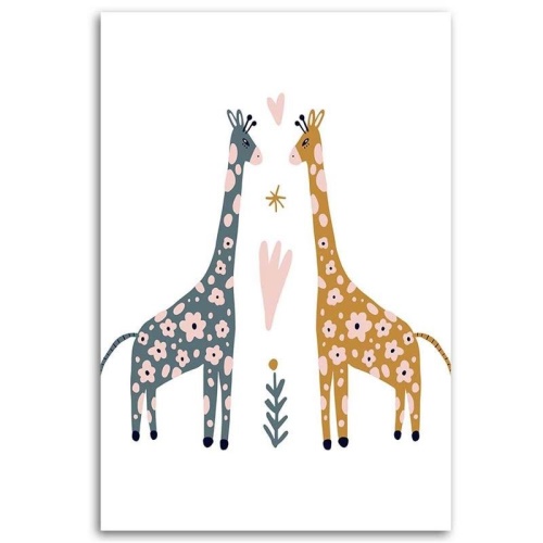 Obraz na plátně Žirafa Zvířata Akvarel