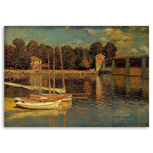 Obraz na plátně REPRODUCTION Most v Argenteuil C.Monet