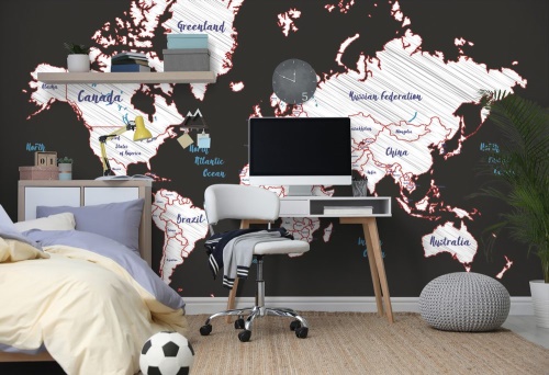 Samolepící tapeta jedinečná mapa světa