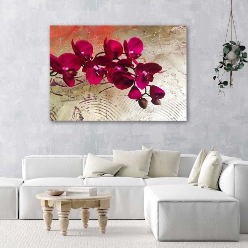 Obraz na plátně Růžová orchidej Květina Textura