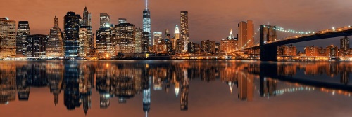 Obraz odraz Manhattanu ve vodě