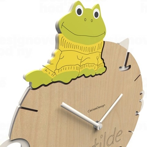 Dětské hodiny CalleaDesign žabka 36cm
