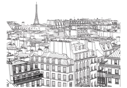 Fototapeta - Parisian's sketchbook