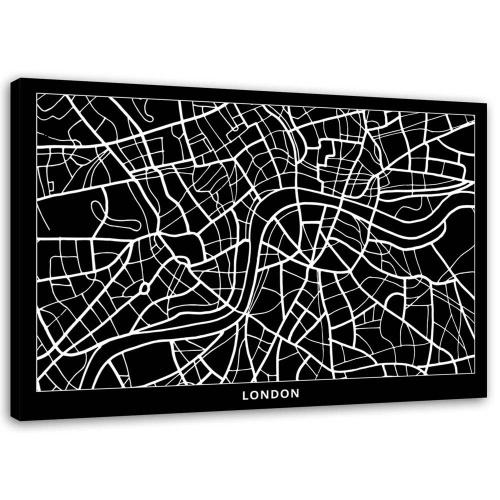 Obraz na plátně Mapa Londýn City